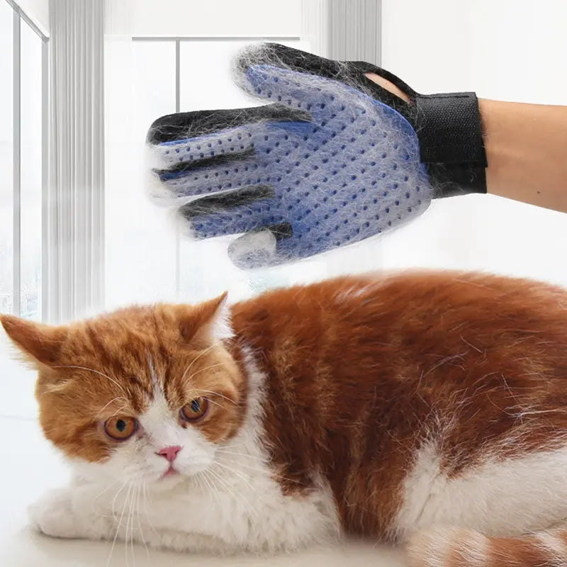 2-in-1 Pet Grooming Glove – Gentle Deshedding & Bath Brush for Dogs & Cats | Removes Loose Hair & Dirt Easily