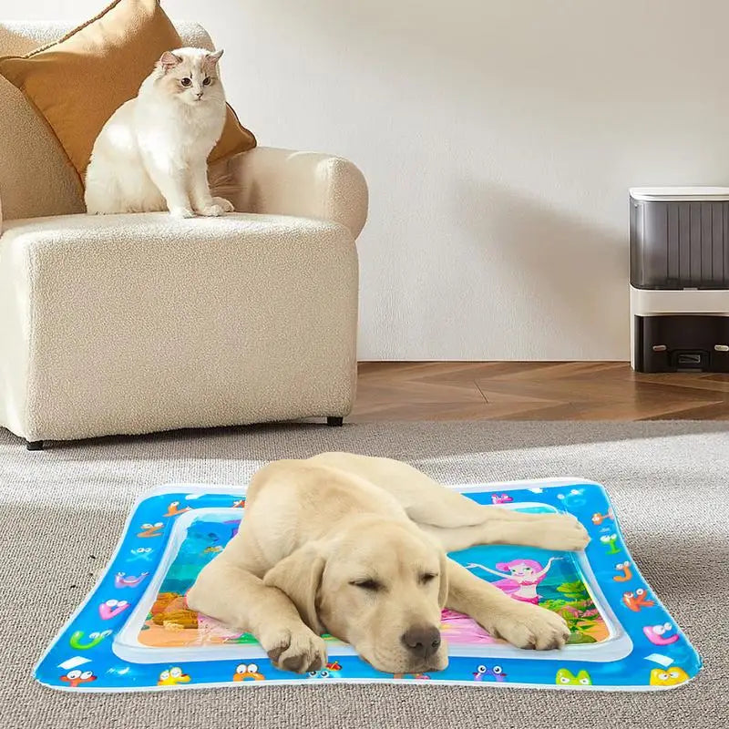 Interactive Sensory Water Play Mat for Cats – Cooling Summer Activity Mat for Endless Fun
