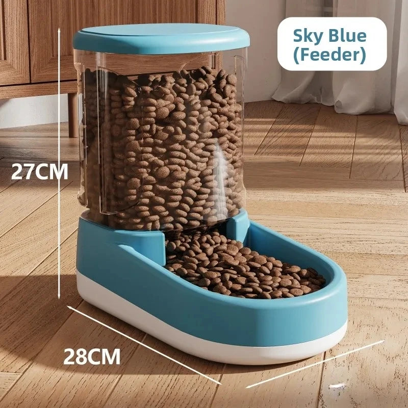 2-in-1 Automatic Pet Feeder & Water Dispenser – Large Capacity Gravity Food & Water Station for Cats & Dogs