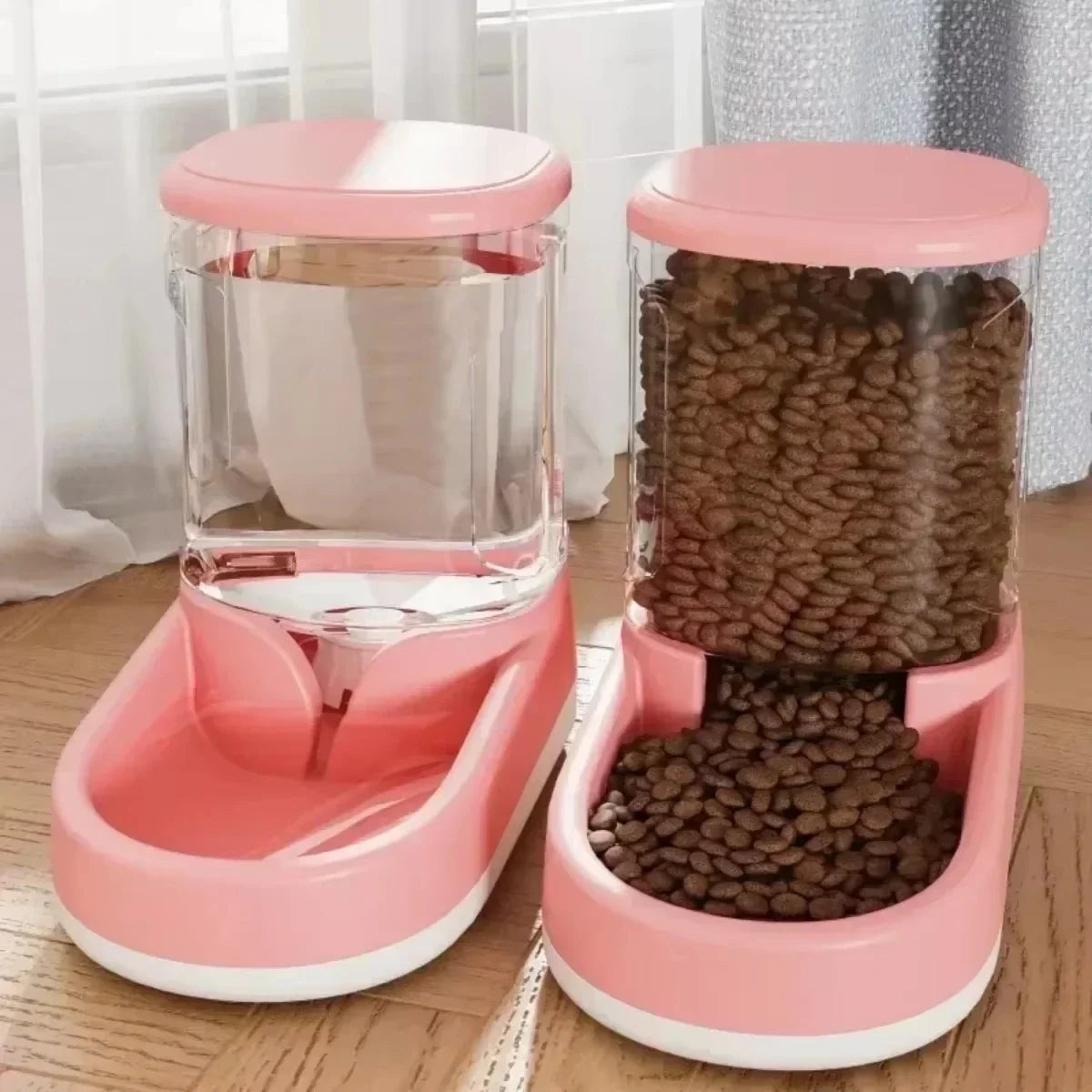 2-in-1 Automatic Pet Feeder & Water Dispenser – Large Capacity Gravity Food & Water Station for Cats & Dogs
