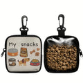 Portable Dog Treat Pouch with Clip – Transparent Window Snack Bag for Training & Walks