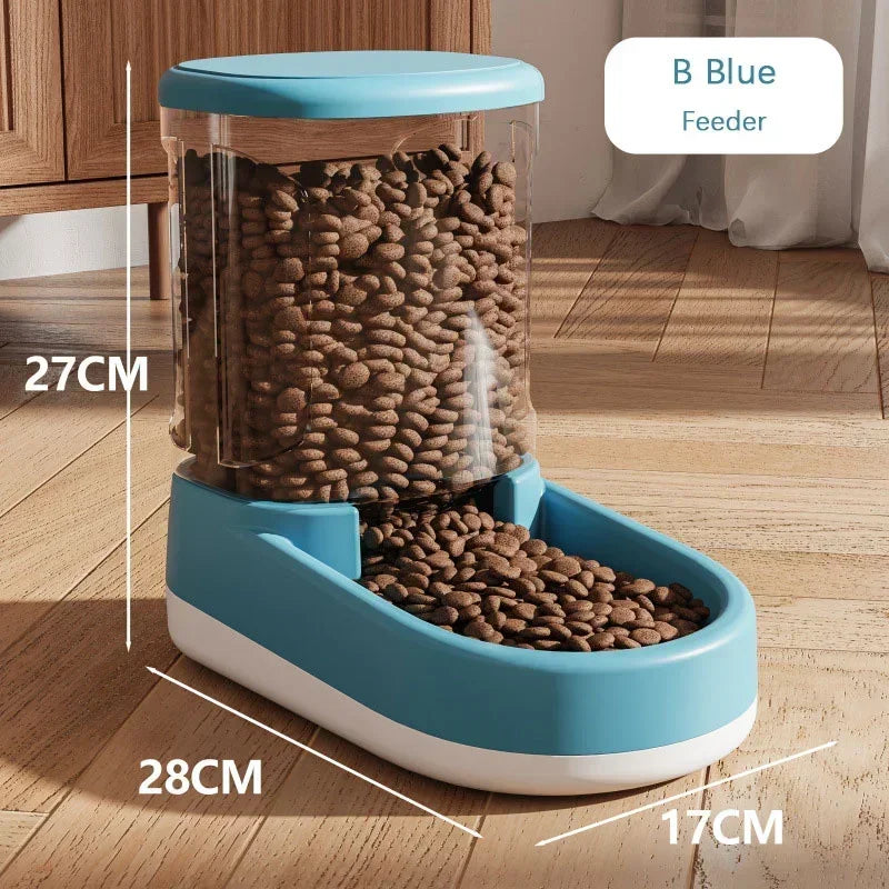 2-in-1 Automatic Pet Feeder & Water Dispenser – Large Capacity Gravity Food & Water Station for Cats & Dogs