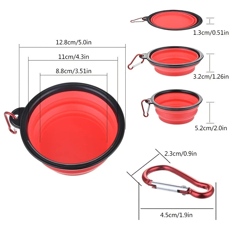 Collapsible Pet Travel Bowl – Portable Silicone Food & Water Bowl for Dogs & Cats | Lightweight & Leak-Resistant