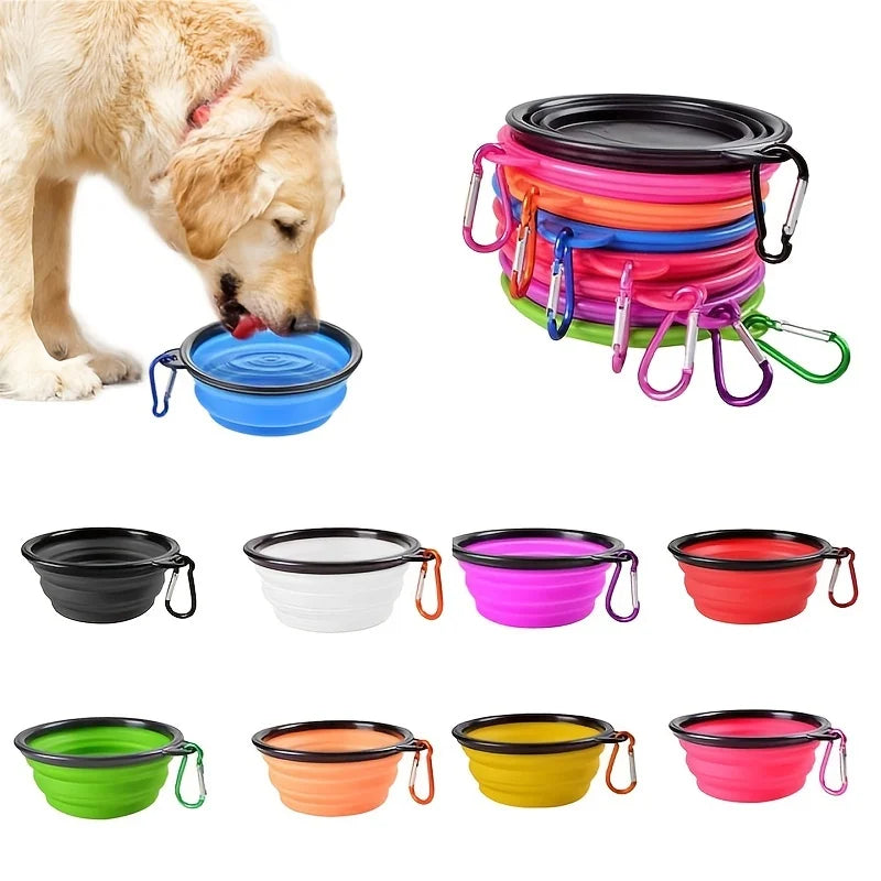 Collapsible Pet Travel Bowl – Portable Silicone Food & Water Bowl for Dogs & Cats | Lightweight & Leak-Resistant