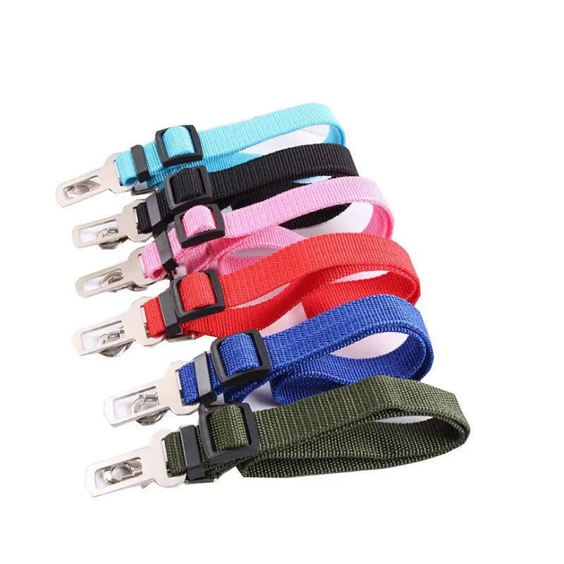 Adjustable Dog Car Seat Belt – Safety Harness Clip for Secure Travel