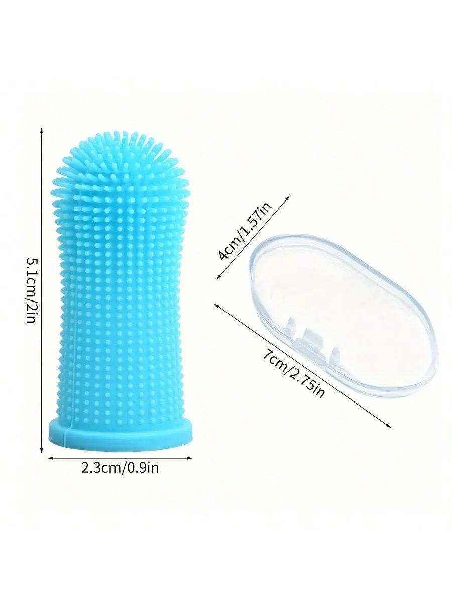 Silicone Pet Finger Toothbrush – Gentle Oral Cleaning for Dogs & Cats | Soft Bristles for Teeth & Gum Care