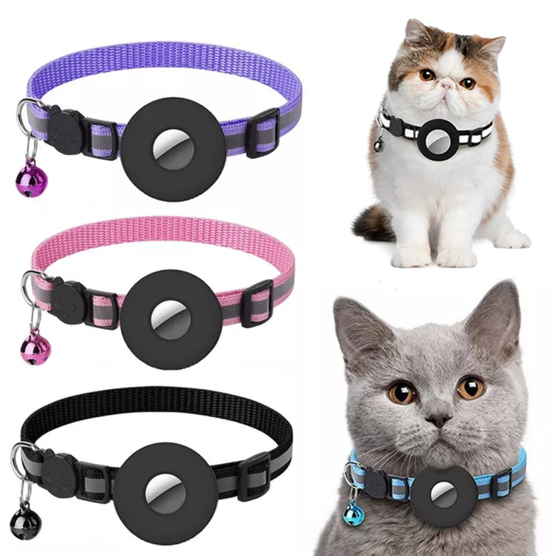Reflective AirTag Pet Collar – Track & Protect Your Dog or Cat Anywhere