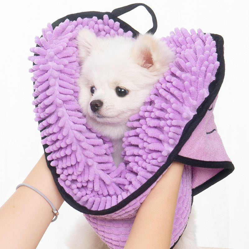 Super Absorbent Pet Drying Towel – Quick-Dry Microfiber Bath Wrap for Dogs & Cats