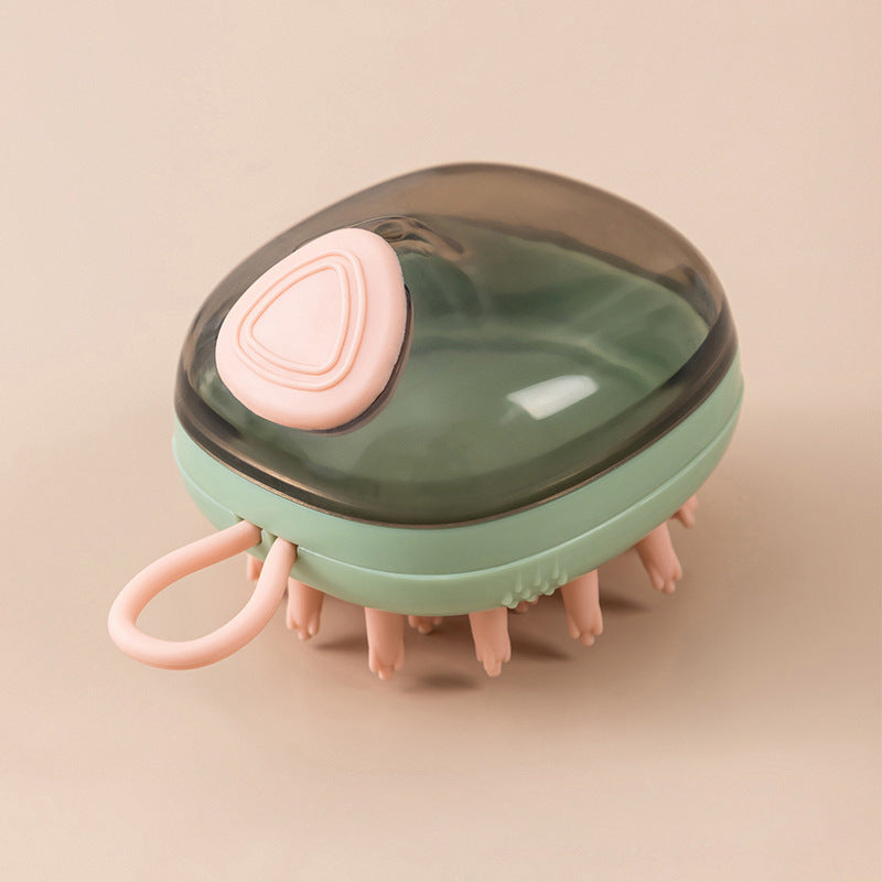 2-in-1 Pet Bath Brush with Soap Dispenser – Deep Clean & Gentle Massage Tool