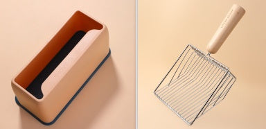 Heavy-Duty Metal Cat Litter Scoop – Durable Sifter with Wooden Handle