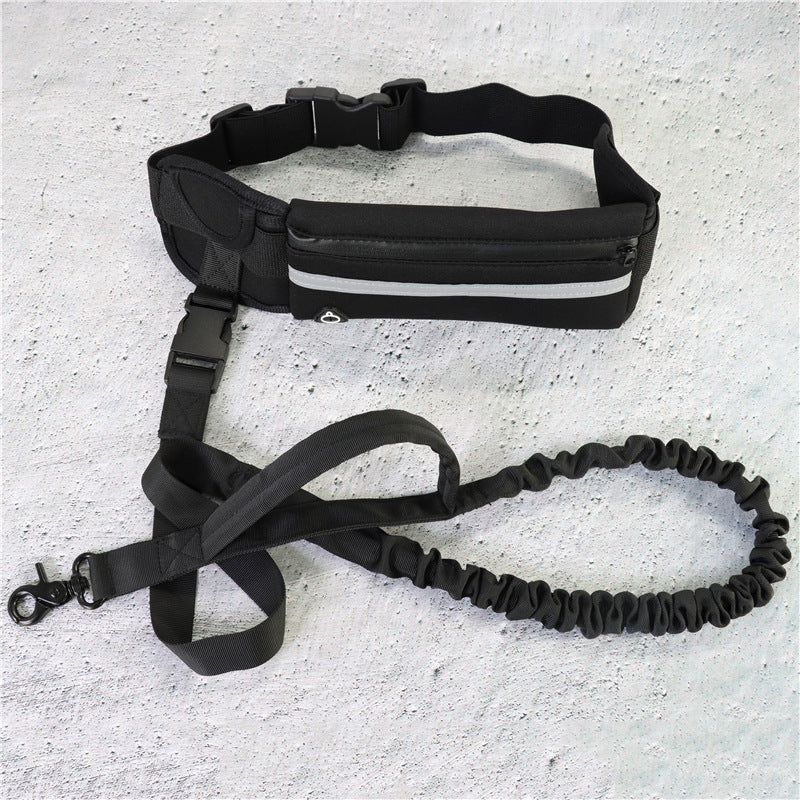 Hands-Free Dog Leash with Waist Belt – Shock-Absorbing Bungee for Large Dogs
