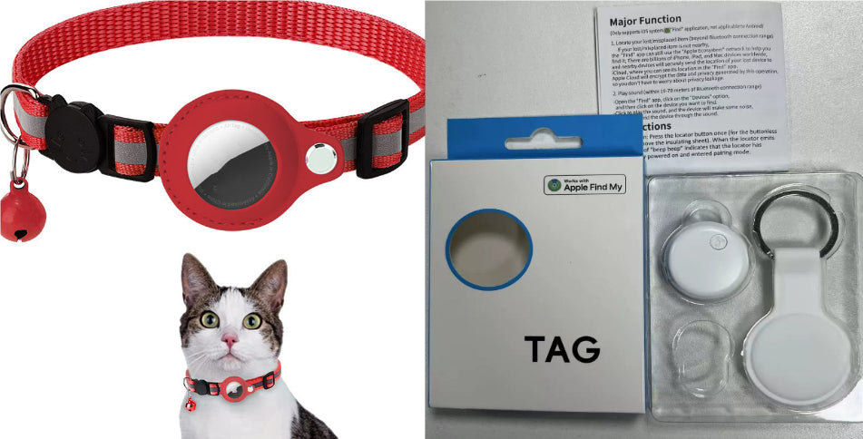 Reflective AirTag Pet Collar – Track & Protect Your Dog or Cat Anywhere