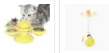 Interactive Cat Windmill Toy – Rotating Treat Dispenser & Self-Grooming Scratcher