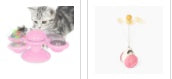 Interactive Cat Windmill Toy – Rotating Treat Dispenser & Self-Grooming Scratcher