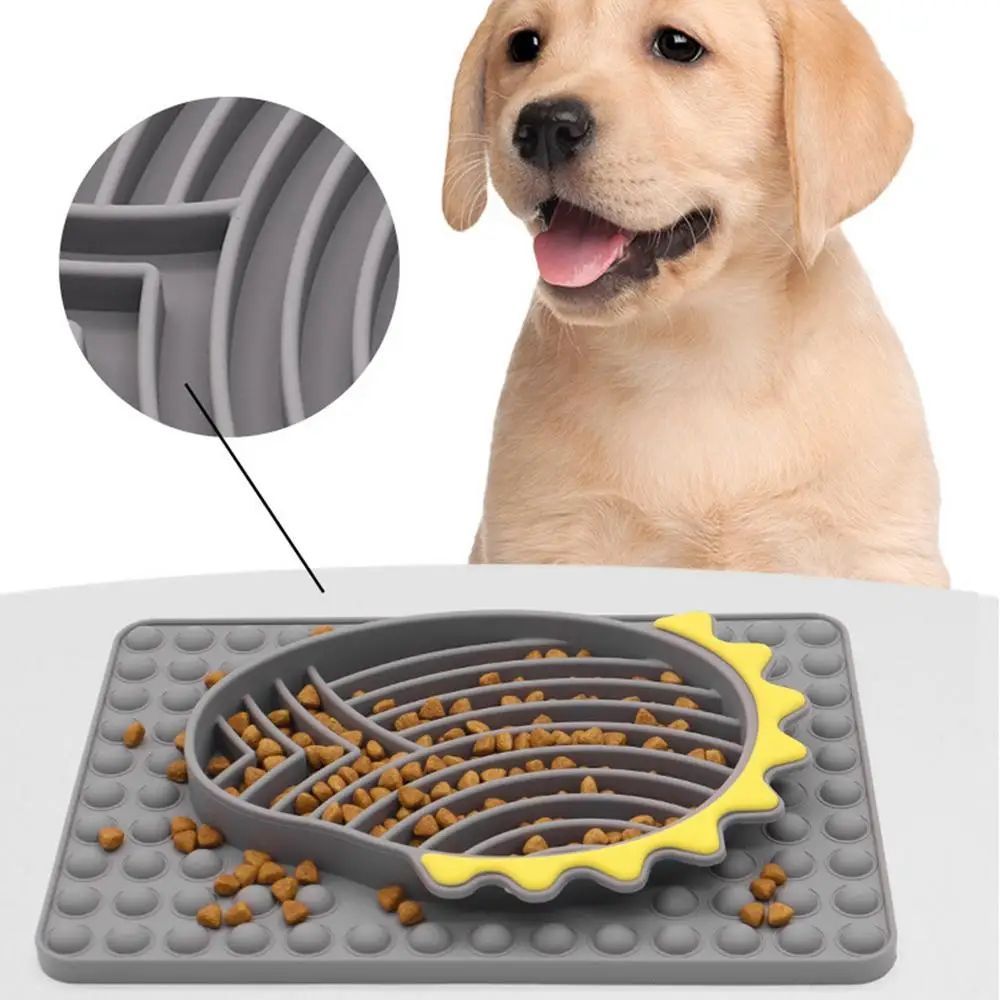 Slow Feeder Dog Mat with Lick Pad – Reduce Anxiety & Prevent Fast Eating (Dogs & Cats)
