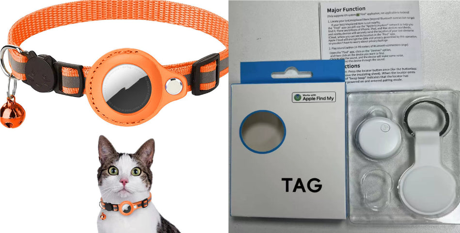 Reflective AirTag Pet Collar – Track & Protect Your Dog or Cat Anywhere