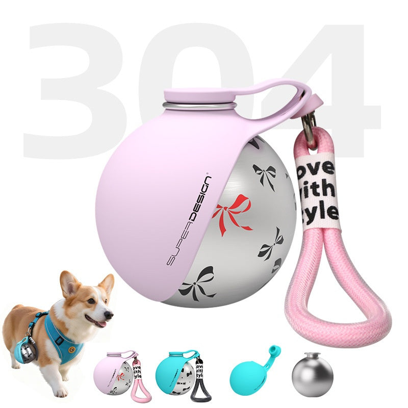 2026 New 2-in-1 Portable Dog Water Bottle – Leak-Proof Stainless Steel Pet Travel Water Cup